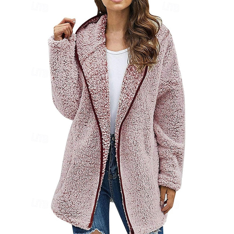 Yfke | Women's Hooded Sherpa Fleece Teddy Coat 2