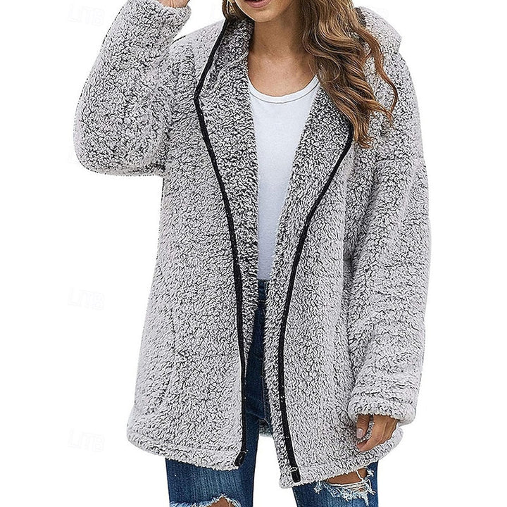 Yfke | Women's Hooded Sherpa Fleece Teddy Coat 3