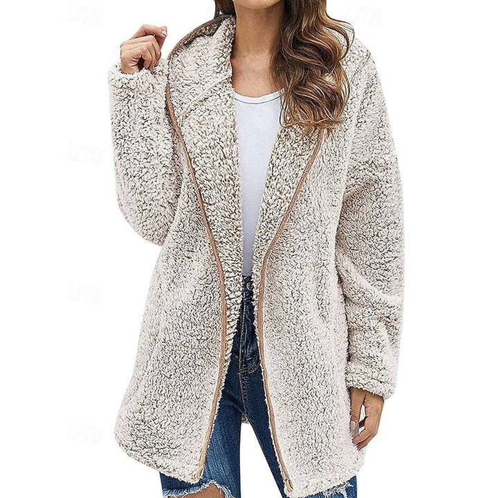 Yfke | Women's Hooded Sherpa Fleece Teddy Coat 6