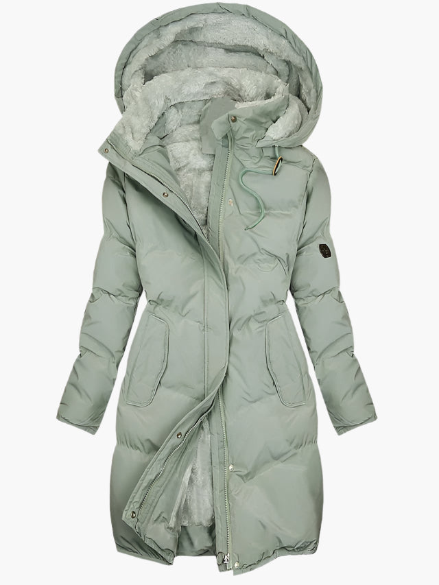 Yolande | Women's Long Puffer Jacket Hooded 1