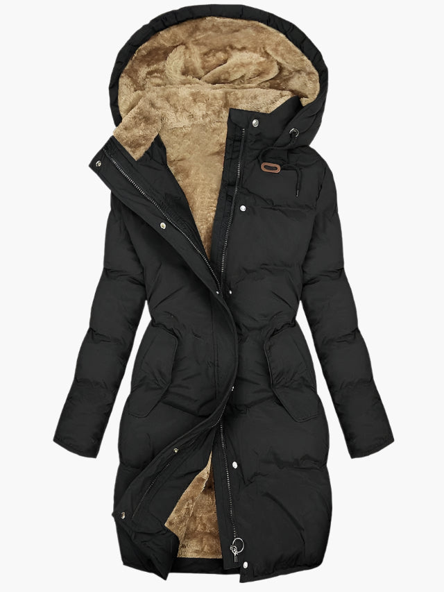 Yolande | Women's Long Puffer Jacket Hooded 2
