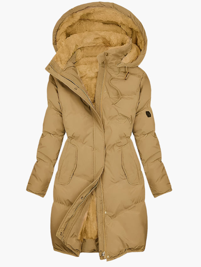 Yolande | Women's Long Puffer Jacket Hooded 3