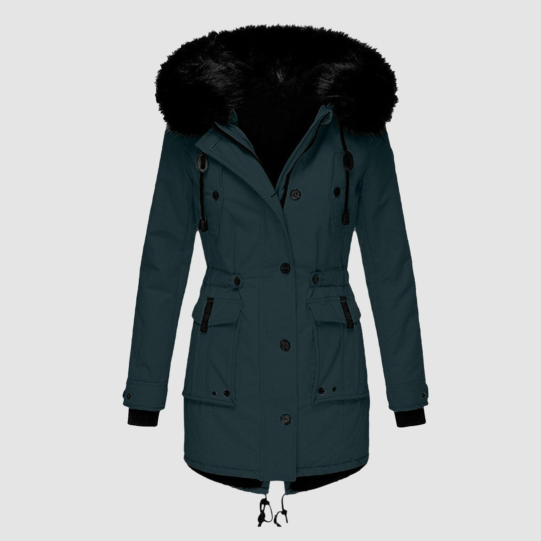 Yvette | Women's Parka Jacket Fur Hood 7