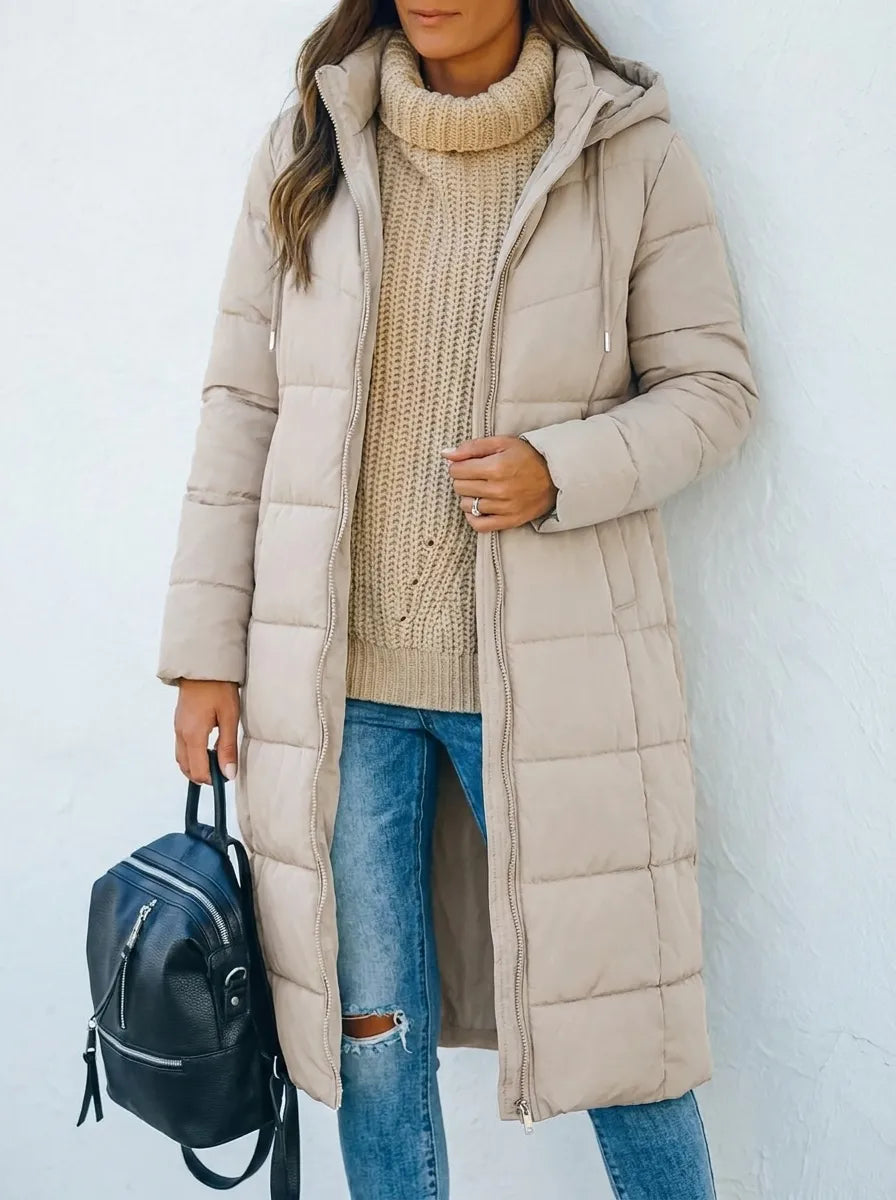 Zora | Women's Long Puffer Coat Hooded 1