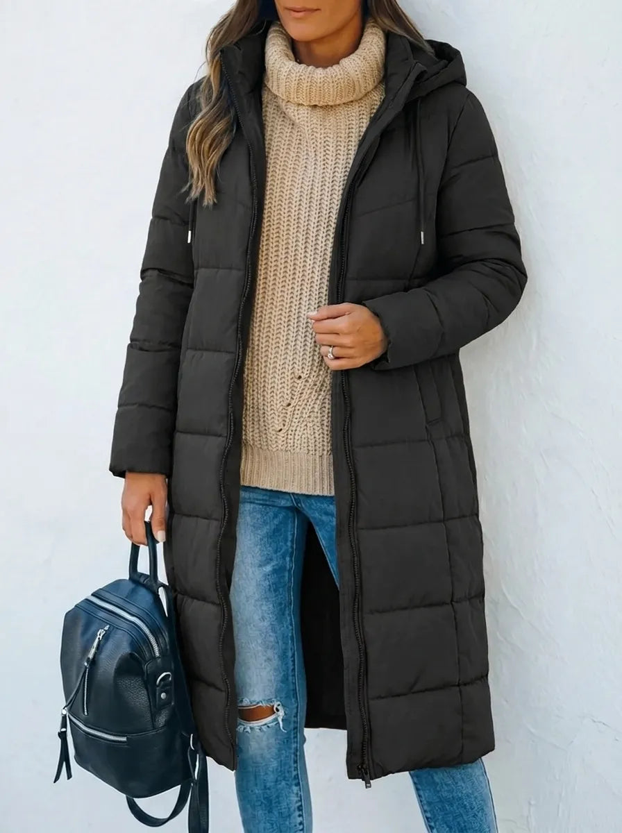 Zora | Women's Long Puffer Coat Hooded 2