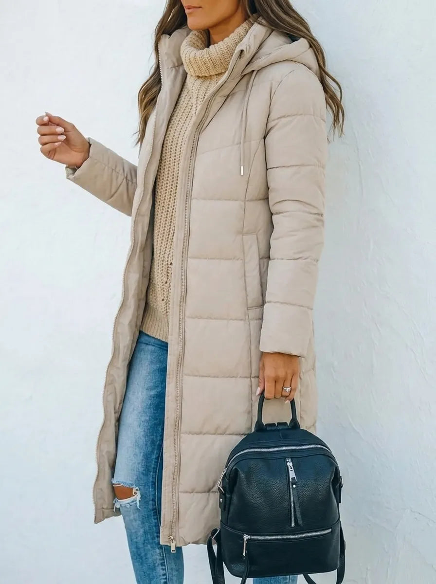 Zora | Women's Long Puffer Coat Hooded 7