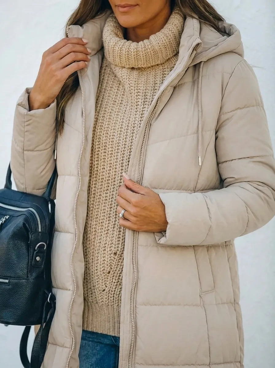 Zora | Women's Long Puffer Coat Hooded 8