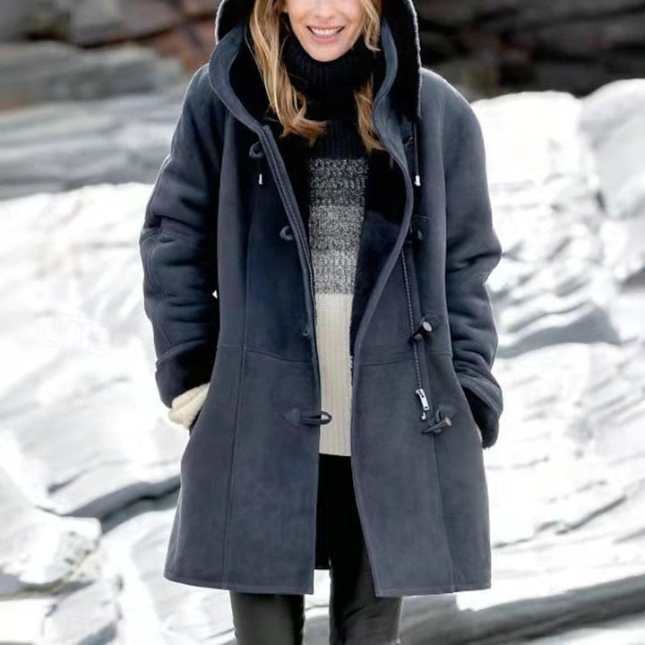 Zwaantje | Women's Sherpa Lined Hooded Toggle Duffle Coat 1