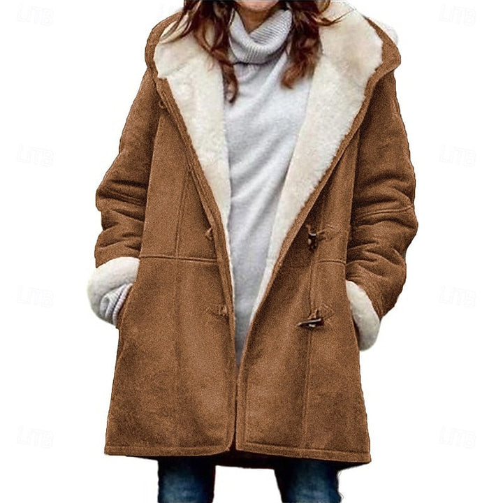Zwaantje | Women's Sherpa Lined Hooded Toggle Duffle Coat 6